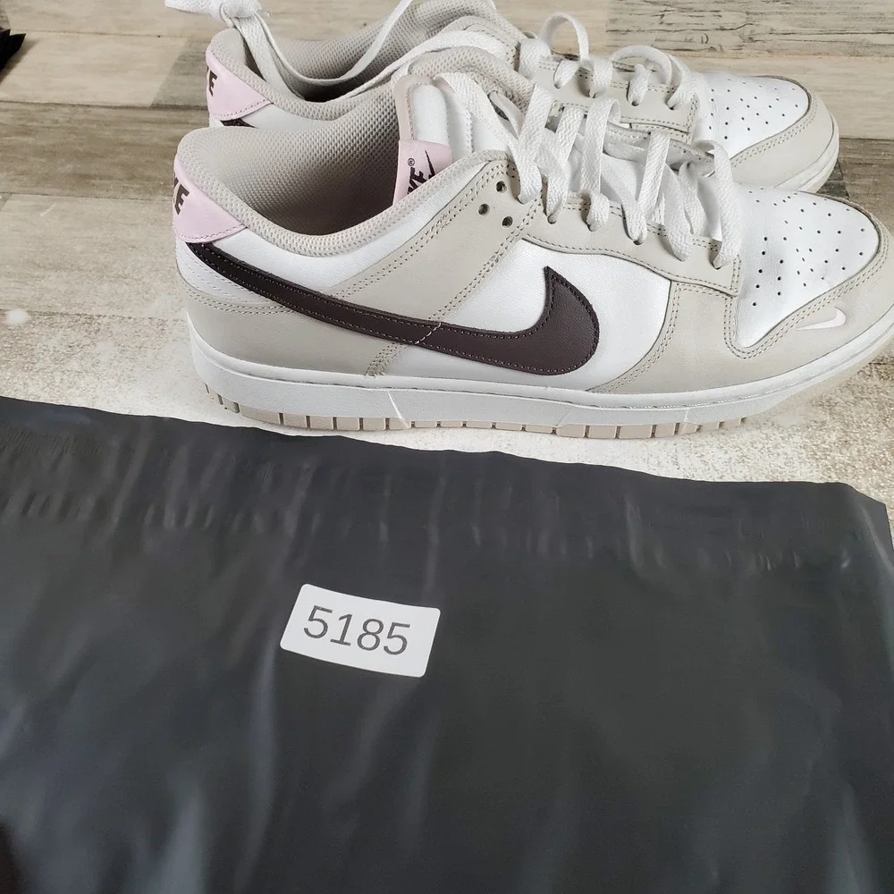 Nike Dunk Low Neapolitan Womens Shoes Sz 12 Light Beige White Leather Sneakers